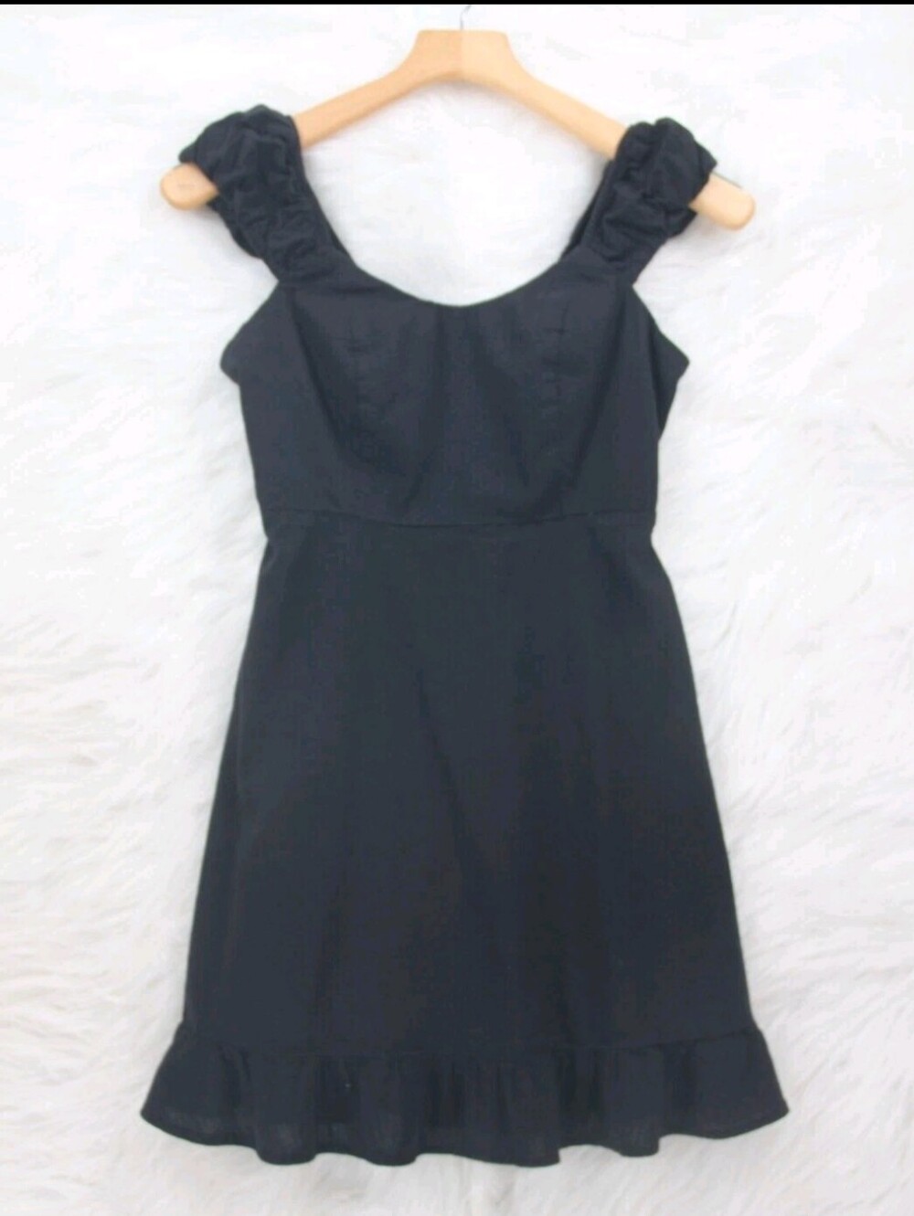 Old Navy Black Ruffle-Strap Mini Dress XS